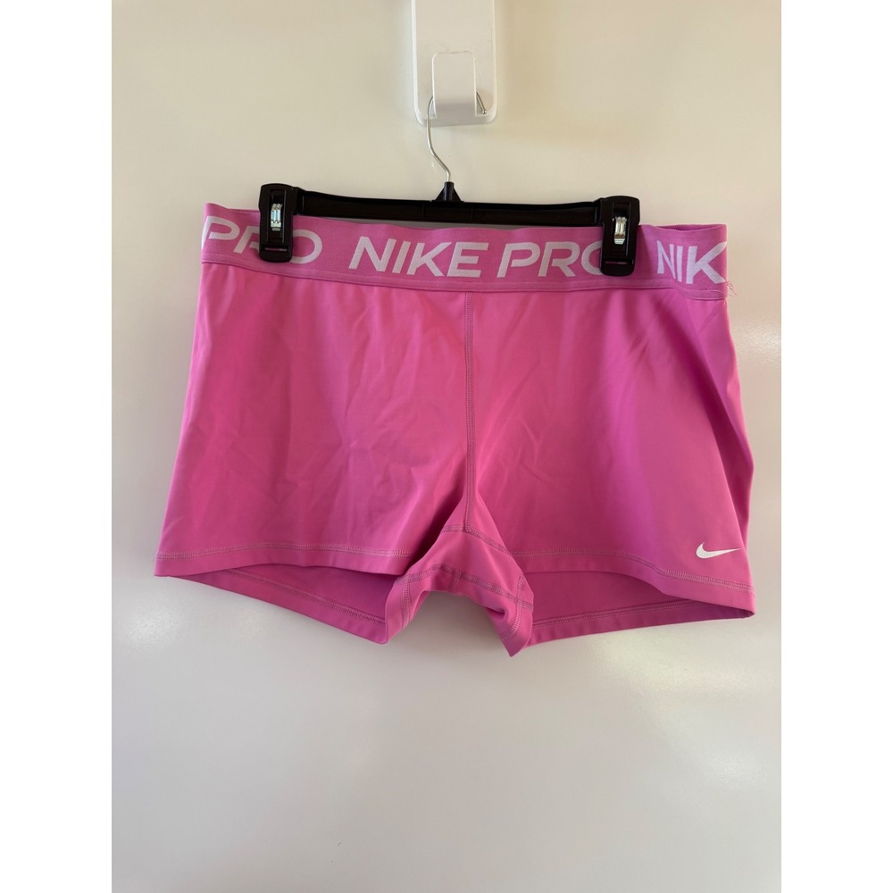 Nike Pro Dri-FIT Women Pink Compression Athletic Shorts XXL 3 Inch Inseam
